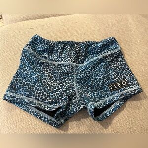 Fleo Leopard Shorts - Blue. 
Size Small. 
Worn 4 times.